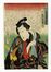  Utagawa Kunisada I (Toyokuni III)  (Edo, 1786 - 1865) : L'attore Sawamura Tanosuke nel ruolo di Jûjirô Mitsuyoshi.  - Asta Stampe, disegni e dipinti antichi, moderni e contemporanei - Libreria Antiquaria Gonnelli - Casa d'Aste - Gonnelli Casa d'Aste