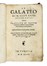  Della Casa Giovanni : Il Galateo [...] overo Trattato de' costumi, e modi che si debbono tenere o schifare nella commune conversatione. Gastronomia, Classici, Letteratura  - Auction Books, autographs & manuscripts - Libreria Antiquaria Gonnelli - Casa d'Aste - Gonnelli Casa d'Aste