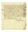  Vespucci Agostino : Lettera autografa, firmata Agostinus secretarius, inviata a  [..]