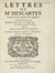  Descartes René : Lettres... Tome premier (-troisiéme). Medicina, Figurato, Collezionismo  [..]