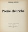  Govoni Corrado : Poesie elettriche. 5° migliaio.  - Asta Libri, autografi e manoscritti - Libreria Antiquaria Gonnelli - Casa d'Aste - Gonnelli Casa d'Aste