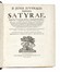  Iuvenalis Decimus Iunius : Satyrae... Letteratura classica, Letteratura  - Auction Books, Autographs and Manuscripts - Libreria Antiquaria Gonnelli - Casa d'Aste - Gonnelli Casa d'Aste