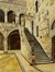  Giuseppe Castellucci  (Arezzo, 1863 - Firenze, 1939) : Scala del Bargello e il cortile di Palazzo Vecchio.  - Auction Old Masters, Modern and Contemporary Art - Libreria Antiquaria Gonnelli - Casa d'Aste - Gonnelli Casa d'Aste