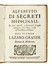  Grandi Lazzaro : Alfabetto di secreti medicinali, et altri curiosi, e dilettevoli d'ogni materia, con l'arte facile d'uccellare, e pescare... Medicina  - Auction Books, Autographs and Manuscripts - Libreria Antiquaria Gonnelli - Casa d'Aste - Gonnelli Casa d'Aste