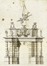  Anonimo del XVIII secolo : Progetto di arco trionfale con trofeo d'armi e condottiero incoronato dalla Fama / Prospetto di altare.  - Asta Arte Antica, Moderna e Contemporanea [parte I] - Libreria Antiquaria Gonnelli - Casa d'Aste - Gonnelli Casa d'Aste