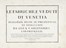  Luca Carlevarijs  (Udine, 1663 - Venezia, 1730) : Frontespizio, dedica con veduta di Venezia, e ventidue tavole da Le fabbriche, e vedute / di Venetia /disegnate, poste in prospettiva, /et intagliate / da Luca Carlevariis / con privilegii.  - Asta Arte Antica, Moderna e Contemporanea - Libreria Antiquaria Gonnelli - Casa d'Aste - Gonnelli Casa d'Aste