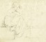  Anonimo neoclassico : Donna seduta di profilo in atteggiamento pensieroso (r). Due schizzi per testa femminile di profilo (v).  - Asta Arte Antica, Moderna e Contemporanea - Libreria Antiquaria Gonnelli - Casa d'Aste - Gonnelli Casa d'Aste