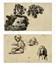  Achille Calzi  (Faenza, 1811 - 1850) : Lotto composto di 2 studi.  - Asta Arte Antica, Moderna e Contemporanea - Libreria Antiquaria Gonnelli - Casa d'Aste - Gonnelli Casa d'Aste