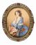  Scuola europea del XIX secolo : Dama con viola  - Asta Fotografie, Dipinti e Sculture - Libreria Antiquaria Gonnelli - Casa d'Aste - Gonnelli Casa d'Aste