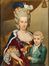  Scuola italiana del XVIII secolo : Ritratto di dama con bimbo e pettirosso  - Asta Fotografie, Dipinti e Sculture - Libreria Antiquaria Gonnelli - Casa d'Aste - Gonnelli Casa d'Aste