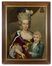  Scuola italiana del XVIII secolo : Ritratto di dama con bimbo e pettirosso  - Asta Fotografie, Dipinti e Sculture - Libreria Antiquaria Gonnelli - Casa d'Aste - Gonnelli Casa d'Aste