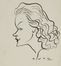  Nino [pseud. di Zanini Giuseppe] Za  (Milano, 1906 - Roma, 1996) : Caricatura di Andreina Pagnani.  Umberto Onorato  (Lucera, 1898 - Cassino, 1967)  - Auction Prints and Drawings - Libreria Antiquaria Gonnelli - Casa d'Aste - Gonnelli Casa d'Aste