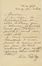  Tolstoj Lev : Lettera autografa firmata di Tolstoj (o della mogliè) inviata a Jan Stika. Letteratura straniera, Letteratura  - Auction Manuscripts, Incunabula, Autographs and Printed Books - Libreria Antiquaria Gonnelli - Casa d'Aste - Gonnelli Casa d'Aste