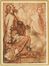  Domenico Cresti (detto il Passignano)  (Tavarnelle Val di Pesa, 1559 - Firenze, 1638) : Studio di Santo e figure (recto). Studi di putti (verso).  - Auction Prints and Drawings - Libreria Antiquaria Gonnelli - Casa d'Aste - Gonnelli Casa d'Aste