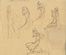  Antonio Canova  (1757 - 1822) [attribuito a] : (1) Schizzi di figure per monumento funebre. (2) Angeli inginocchiati e figura seduta.  - Asta LIBRI, MANOSCRITTI, STAMPE E DISEGNI - Libreria Antiquaria Gonnelli - Casa d'Aste - Gonnelli Casa d'Aste