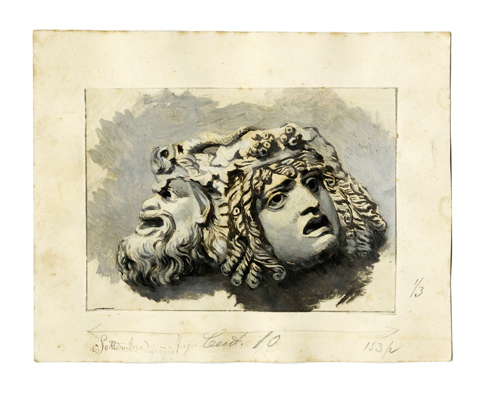 Raccolta di disegni originali per Le feste romane di Ruggero Bonghi illustrate da Giulio Aristide...