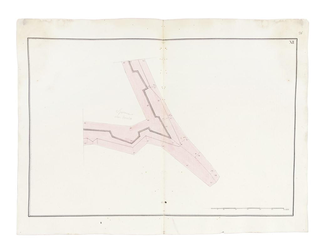 Delineazione / delle / nuove mura / di / Genova / in cui sono definiti tutti li terreni comprati ...