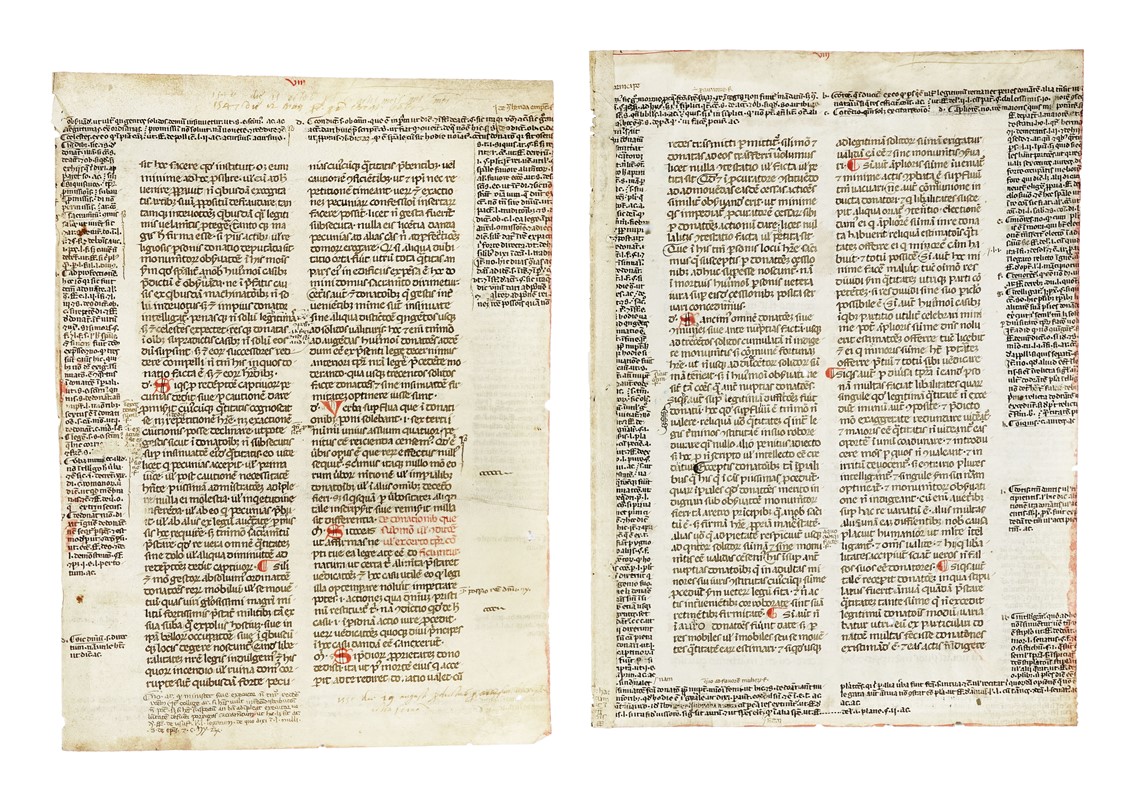 Raccolta di 13 pergamene. Testi profani e sacri.