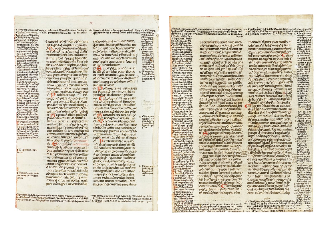 Raccolta di 13 pergamene. Testi profani e sacri.