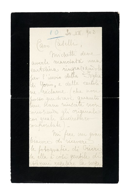 Tre lettere autografe firmate.