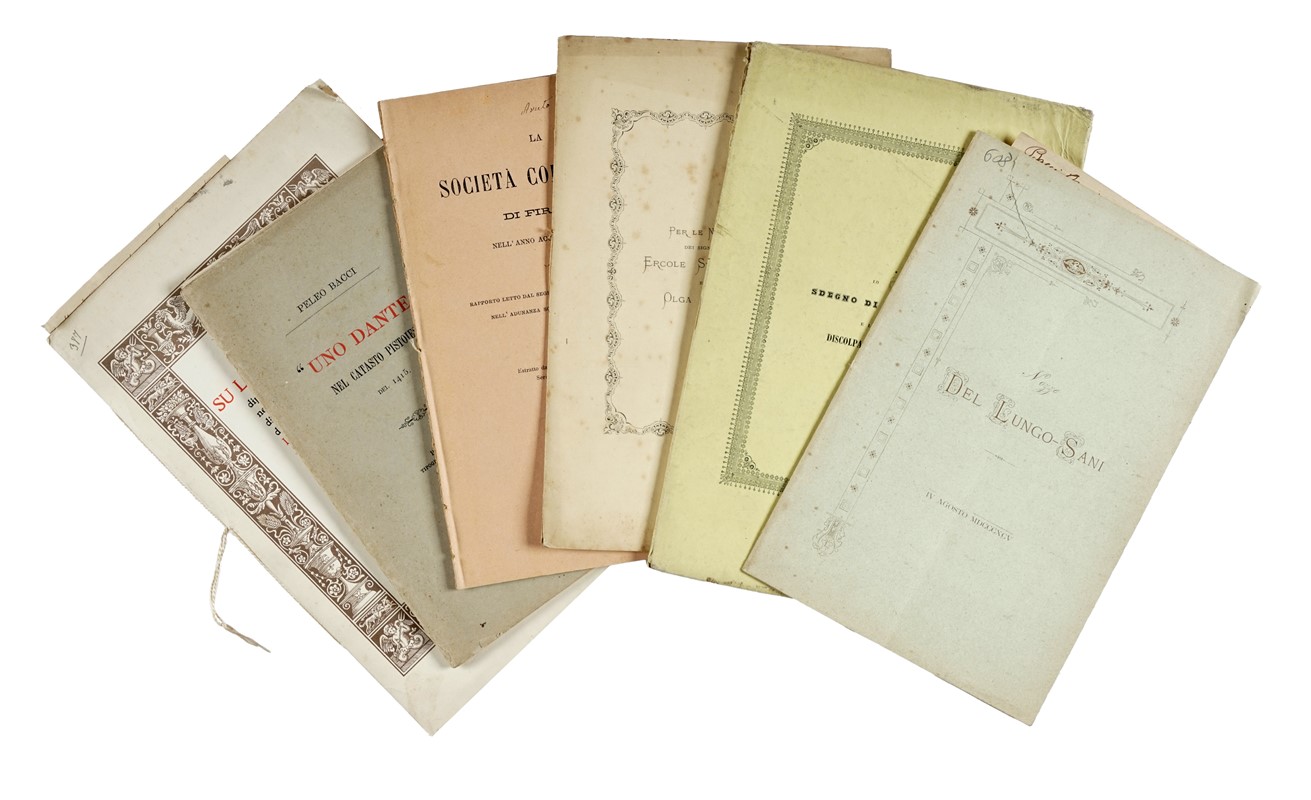 Raccolta di oltre 100 tra opuscoli di ambito storico (anche Risorgimento), letterario, volantini ...