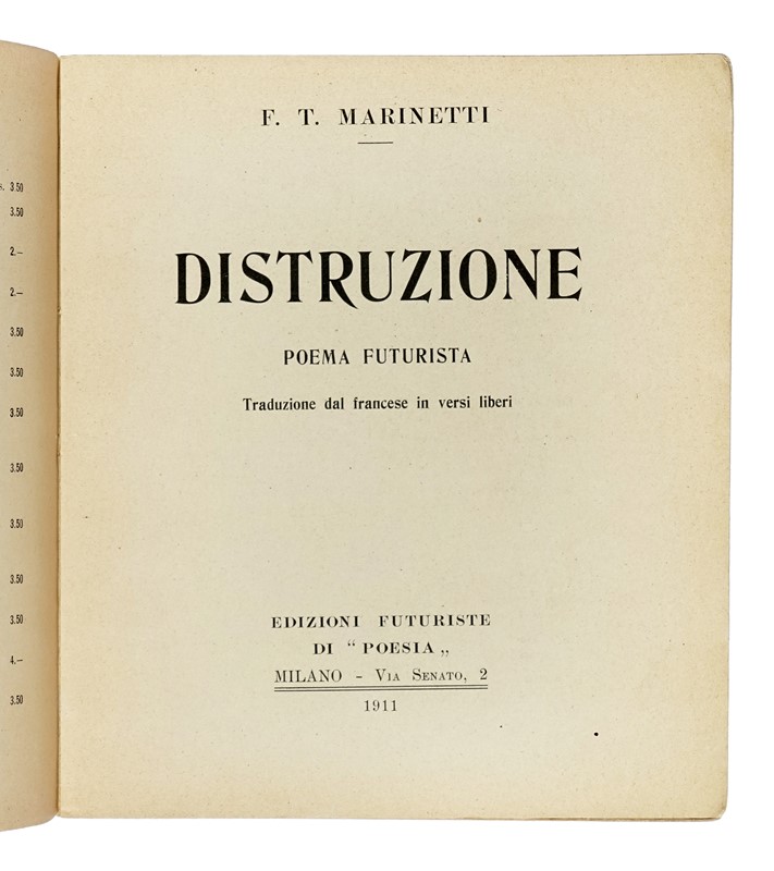 Distruzione. Poema futurista.