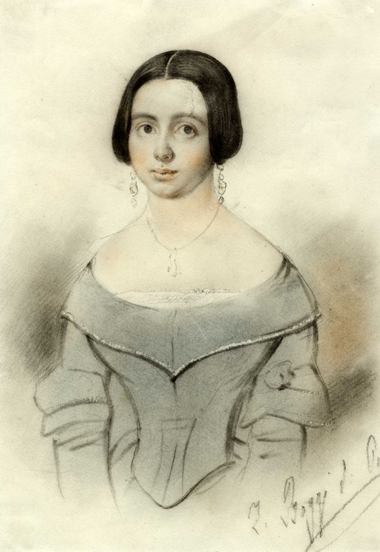 Lotto composto di 2 ritratti femminili.