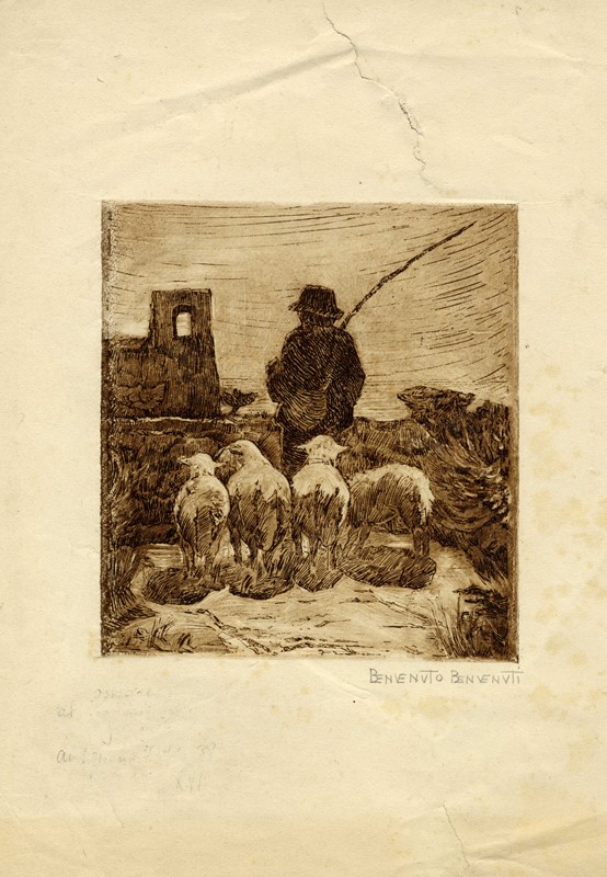 Lotto composto di 1 disegno e 2 incisioni.