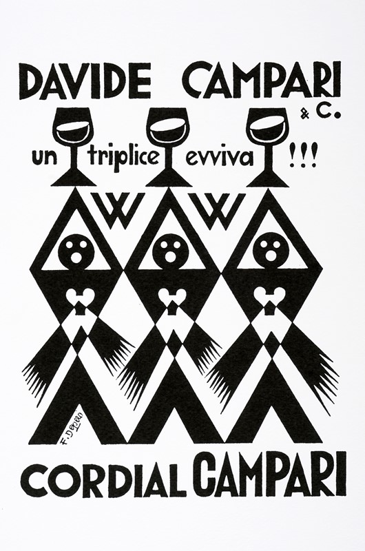 Lotto composto di 4 stampe per Campari.