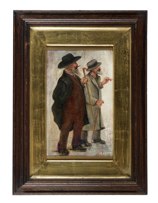 Lotto composto di 1 dipinto e 1 disegno.