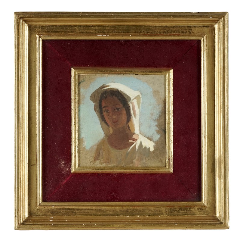 Lotto composto di 3 dipinti ritrattistici.