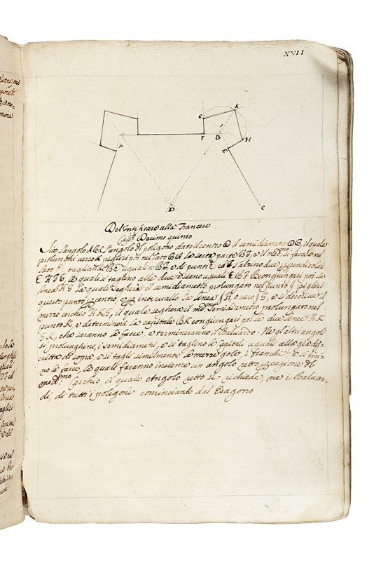 Trattato manoscritto di fortificazioni civili e militari.