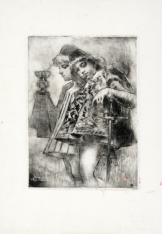 Lotto composto di 3 incisioni e 1 disegno.