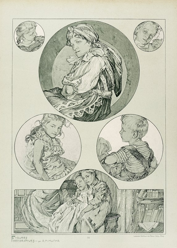 Lotto composto di 3 incisioni da Figures Décoratives.