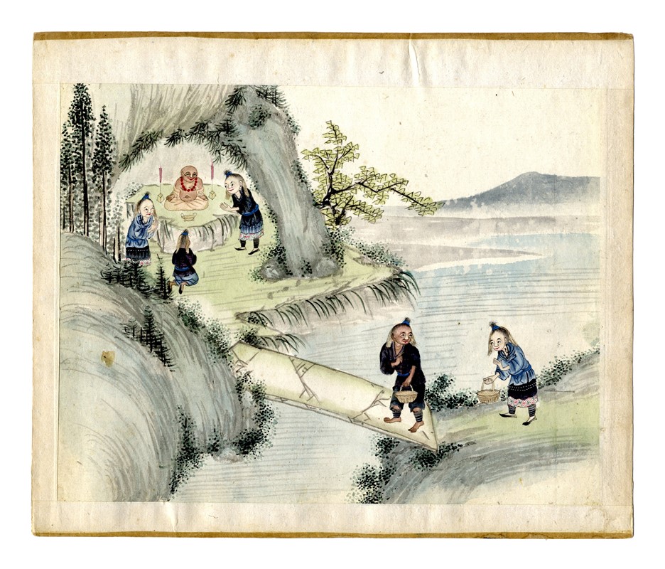 Quindici illustrazioni con scene agresti.