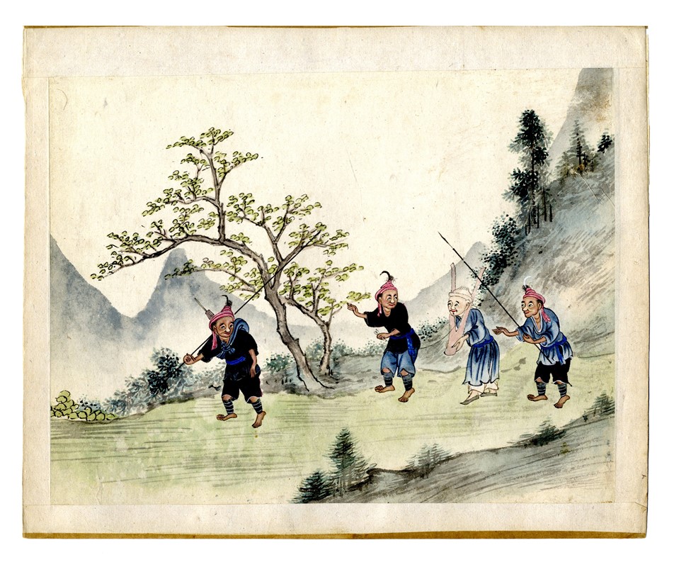 Quindici illustrazioni con scene agresti.