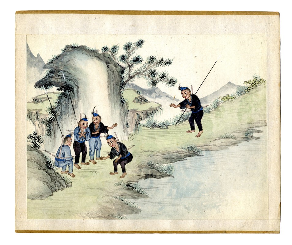 Quindici illustrazioni con scene agresti.