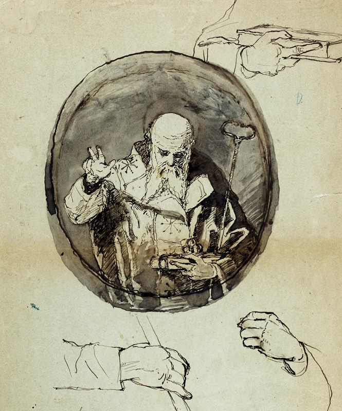 Lotto konvolut di 46 tra incisioni e disegni.