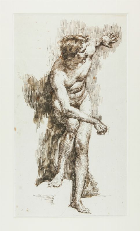 Raffaele Resio (Genova, 1855 - Savona, 1927) : Nudo virile. - Auction ...