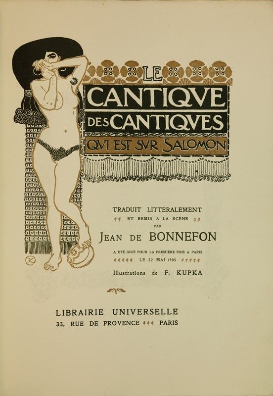 Bonnefon Jean Le Cantique Des Cantiques Qui Est Su Salomon [ ] Illustrations De F Kupka