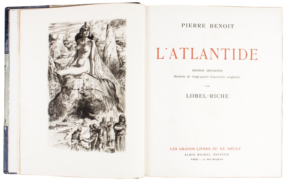 Benoit Pierre Jacques : L'Atlantide. Édition définitive illustrés de vingt-quatre Eaux-fortes originales par Lobel-Riche. Letteratura francese, Figurato, Erotica, Letteratura, Collezionismo e Bibliografia, Letteratura Alméry Lobel-Riche (Ginevra, 1880 Benoit Pierre Jacques : L'Atlantide. Édition définitive illustrés de vingt-quatre Eaux-fortes originales par Lobel-Riche. Letteratura francese, Figurato, Erotica, Letteratura, Collezionismo e Bibliografia, Letteratura Alméry Lobel-Riche (Ginevra, 1880
