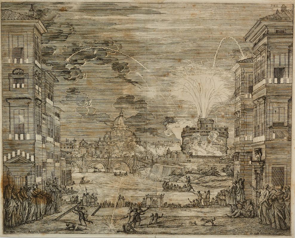 Giovanni Battista Galestruzzi (Firenze, 1618) Veduta di Castel sant