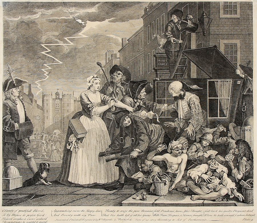 William Hogarth (Londra, 1697 - 1764) : A Rake's Progress. - Asta Grafica & Libri - Libreria Antiquaria Gonnelli - Casa d'Aste - Gonnelli Casa d'Aste