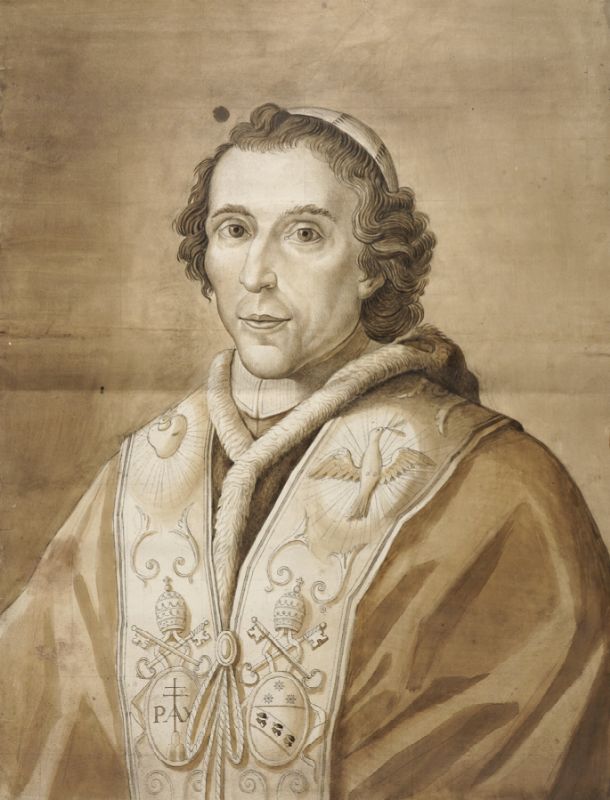 Anonimo primo quarto del secolo XIX Ritratto di Papa Pio VII. Asta