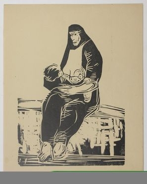  Lorenzo Viani  (Viareggio, 1882 - Ostia, 1936) : L'elemosina.  - Auction Timed Auction: Prints & drawings - Libreria Antiquaria Gonnelli - Casa d'Aste - Gonnelli Casa d'Aste
