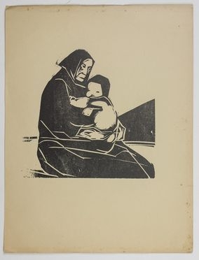  Lorenzo Viani  (Viareggio, 1882 - Ostia, 1936) : Nonna e nepote.  - Auction Timed Auction: Prints & drawings - Libreria Antiquaria Gonnelli - Casa d'Aste - Gonnelli Casa d'Aste
