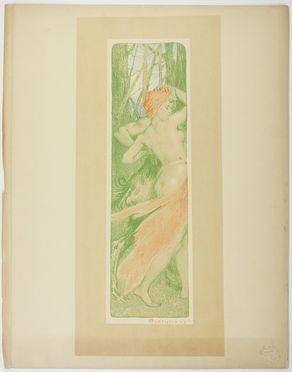  mile Berchmans  (Liegi, 1867 - Bruxelles, 1947) : Renouveau.  - Asta Asta a tempo: Stampe & disegni - Libreria Antiquaria Gonnelli - Casa d'Aste - Gonnelli Casa d'Aste