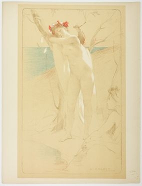  Antoine Calbet  (Francia, 1860 - 1944) : L?inconnue.  - Asta Asta a tempo: Stampe & disegni - Libreria Antiquaria Gonnelli - Casa d'Aste - Gonnelli Casa d'Aste