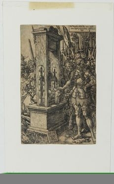  Heinrich Aldegrever  (Paderborn, 1502 - Soest, 1560) : Tito Manlio decapita il figlio.  - Asta Asta a tempo: Stampe & disegni - Libreria Antiquaria Gonnelli - Casa d'Aste - Gonnelli Casa d'Aste