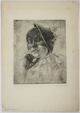  Robert Jacob Bock  (Darmstadt, 1896 - 1943) : Mask.  - Auction Timed Auction: Prints & drawings - Libreria Antiquaria Gonnelli - Casa d'Aste - Gonnelli Casa d'Aste